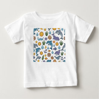 dolphins pattern baby T-Shirt