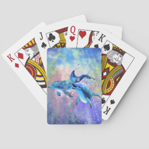 Dolphins Playing Cards