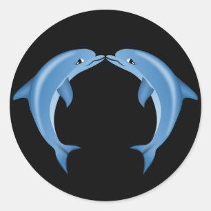 Dolphins Round Sticker
