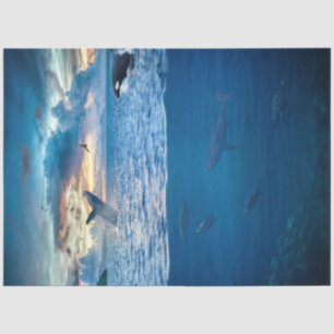 Dolphins Sea Ocean Decoupage Tissue Paper