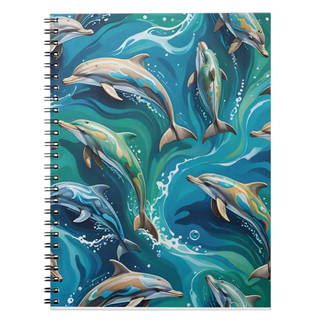 Dolphins swim  notebook (Front)