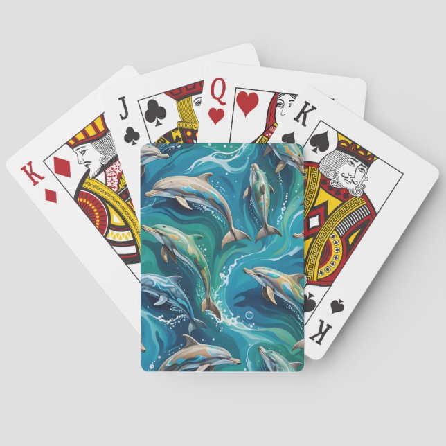 Dolphins swim  playing cards (Back)