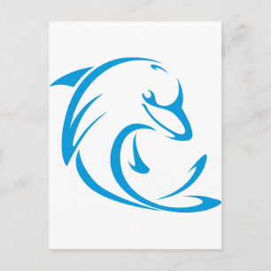 Dolphins T Shirt  Cool Dolphins T Shirt Logo Postcard