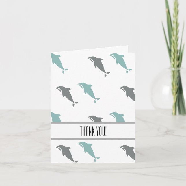 Dolphins Thank You Card (Front)