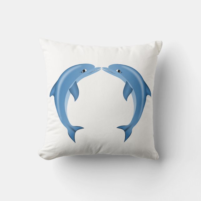 Dolphins Throw Pillow (Front)
