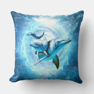 Dolphins Throw Pillow