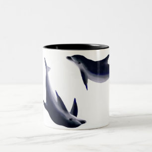 dolphins Two-Tone coffee mug