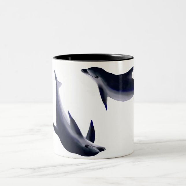dolphins Two-Tone coffee mug (Center)