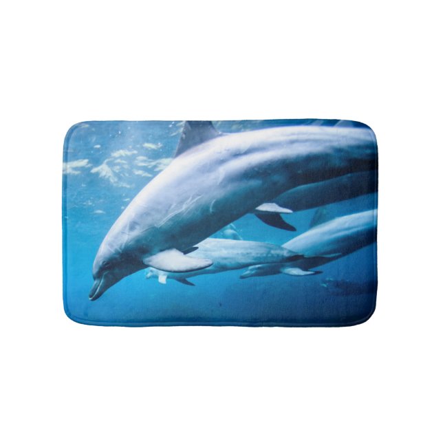 Dolphins Underwater Bath Mat (Front)