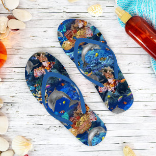 Dolphins Underwater Flip Flops