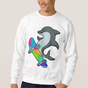 Dolpin as Skater with Skateboard Sweatshirt