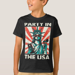 dom American Flag 4th Of July Patriotic Party In T-Shirt
