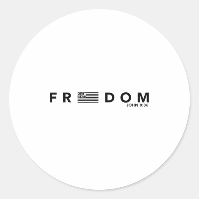 Dom American Flag Christ Is King Sets You Design  Classic Round Sticker (Front)