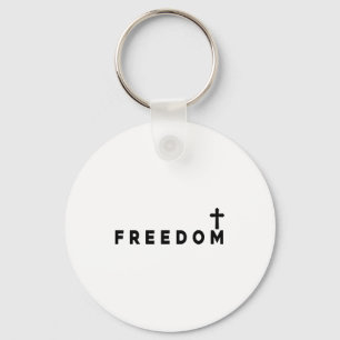 Dom Christian Cross Patriotic Keychain