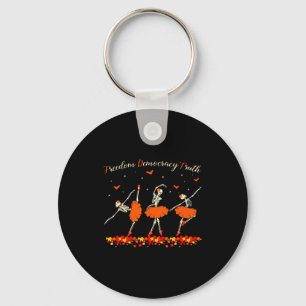 Dom Democracy Truth Skeleton Dancing Halloween  Keychain