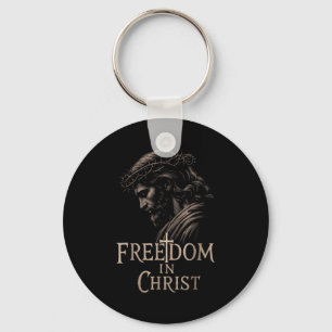 Dom In Christ Faith Jesus Face Crown Of Ns God Keychain