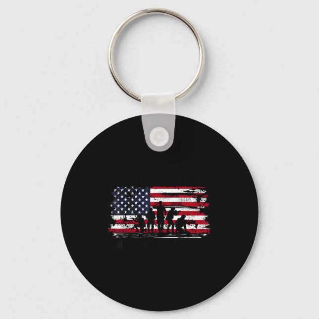 Dom Isn't Thank You Veterans Day Military Usa Flag Keychain (Front)