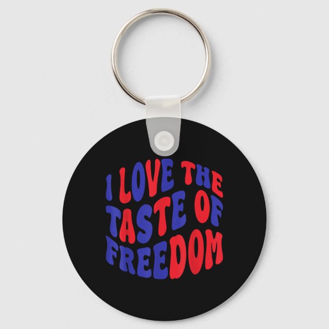 Dom Tastes Good Fun Couples Matching 4th Of July Keychain (Front)