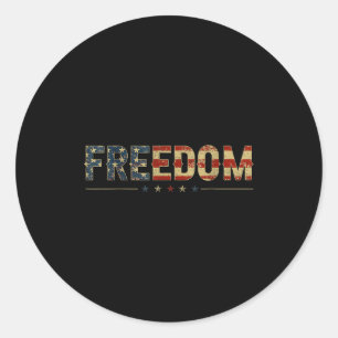 Dom Vintage America Flag  Classic Round Sticker