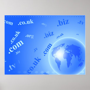 Domain Globe Background Poster