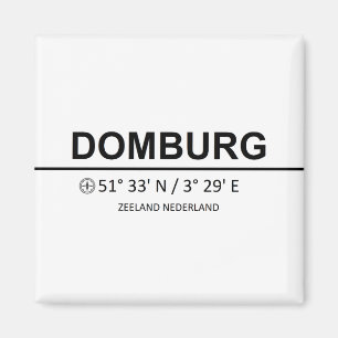 Domburg Coordinaten - Domburg Coordinates Magnet