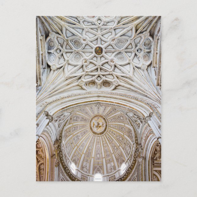 Dome and Vaulted Ceiling of Cordoba Cathedral Postcard (Front)