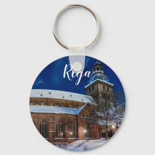 Dome cathedral on Dome square in Riga, Latvia Keychain