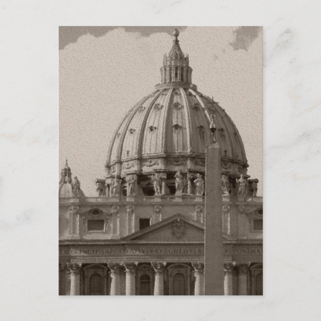 Dôme de la basilique Saint-Pierre Rome Carte posta (Devant)