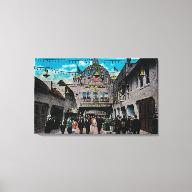 Dome Hotel from Ocean Park Pier Canvas Print (Front)