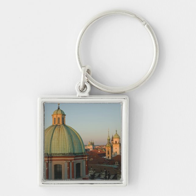 Dome of Church of Saint Francis, Prague, Czech Keychain (Front)