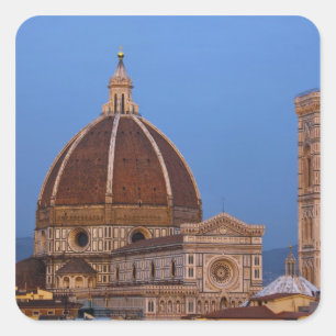 Dome of Santa Maria del Fiore Cathedral in warm Square Sticker