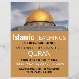 Dome of the Rock, Islamic Teaching Advertising Flyer