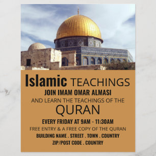 Dome of the Rock, Islamic Teaching Advertising Flyer