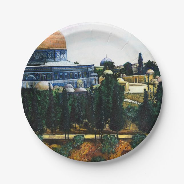 Dome of the Rock, Jerusalem Paper Plate (Front)