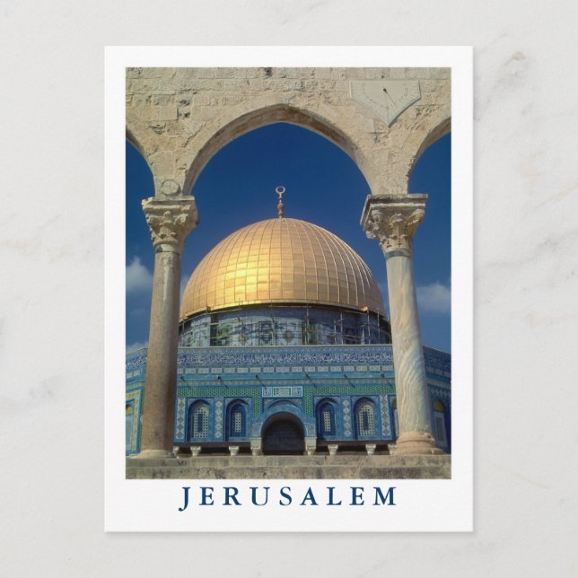 "Dome of the rock, Jerusalem" postcard (Front)