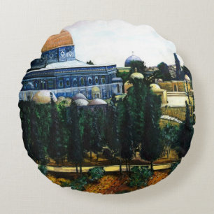 Dome of the Rock, Jerusalem Round Pillow