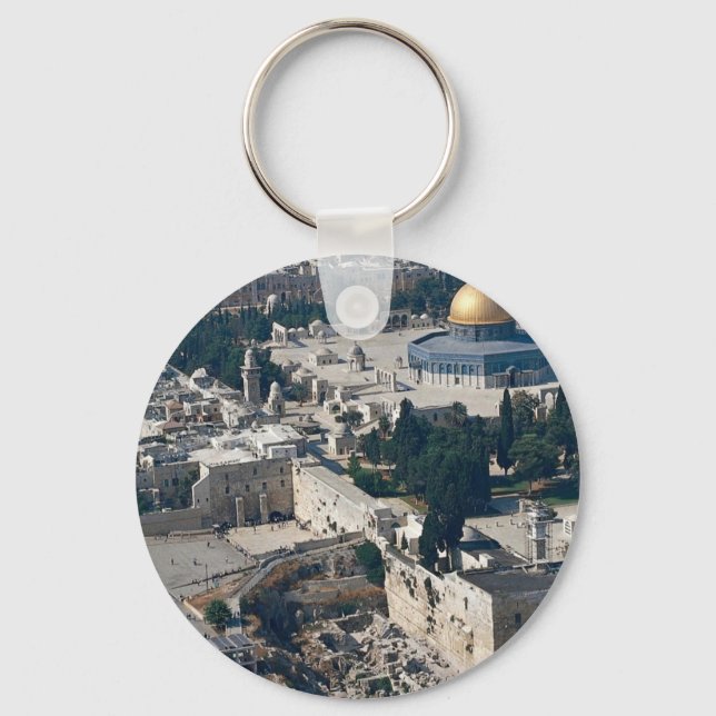 Dome of the Rock, old city Jerusalem, Israel Keychain (Front)