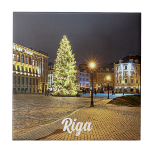 Dome Square with Christmas tree in Riga Tile