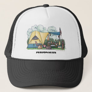 Dome Tent Camper Camping Hats