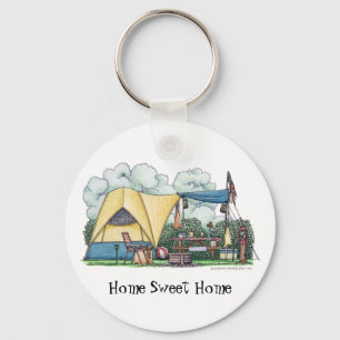 Dome Tent Camper Camping Key Chains HSH
