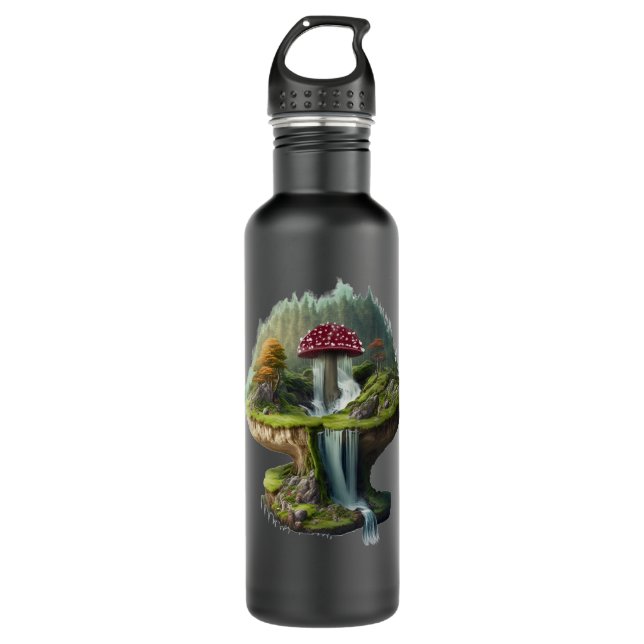 Domed Amanita Muscaria Forest 710 Ml Water Bottle (Front)