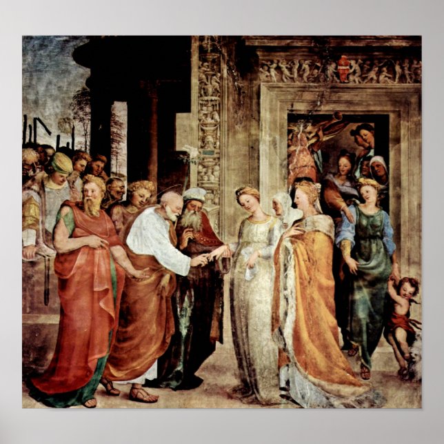 Domenico Beccafumi - Marys marriage to Joseph Poster (Front)