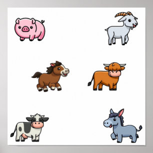 Domestic animal collection poster