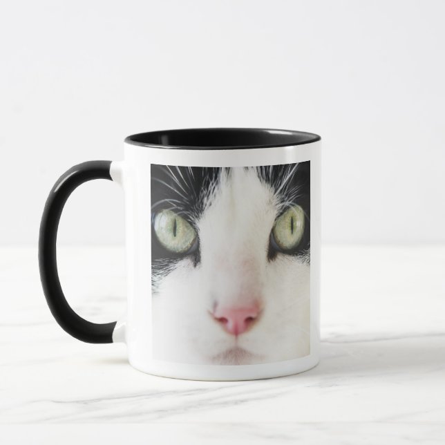 Domestic cat portrait mug (Left)