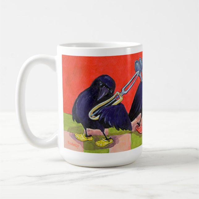 Domestic Crows Mug (Left)