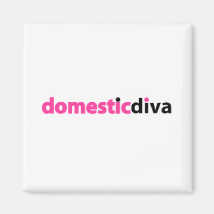 domestic diva (black) magnet
