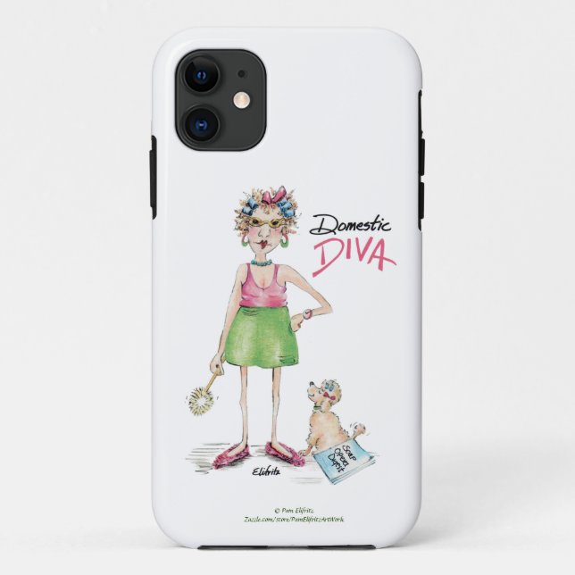 Domestic Diva must do household chores in pink Cas Case-Mate iPhone Case (Back)