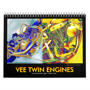 Domestic ed. Vee-twin Motorcycle Engines Calendar