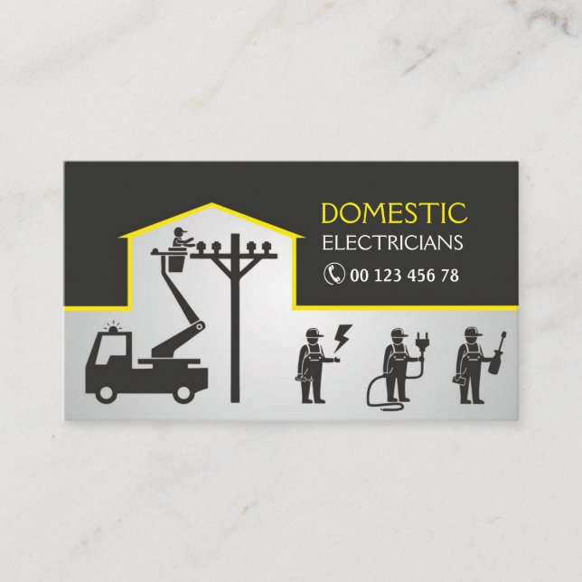 Domestic electricians business card (Front)