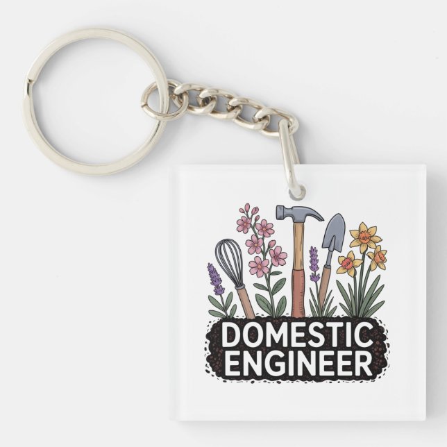 Domestic Engineer Keychain (Front)